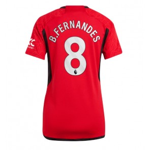 Manchester United Bruno Fernandes #8 Koszulka Podstawowych Kobiety 2023-24 Krótki Rękaw